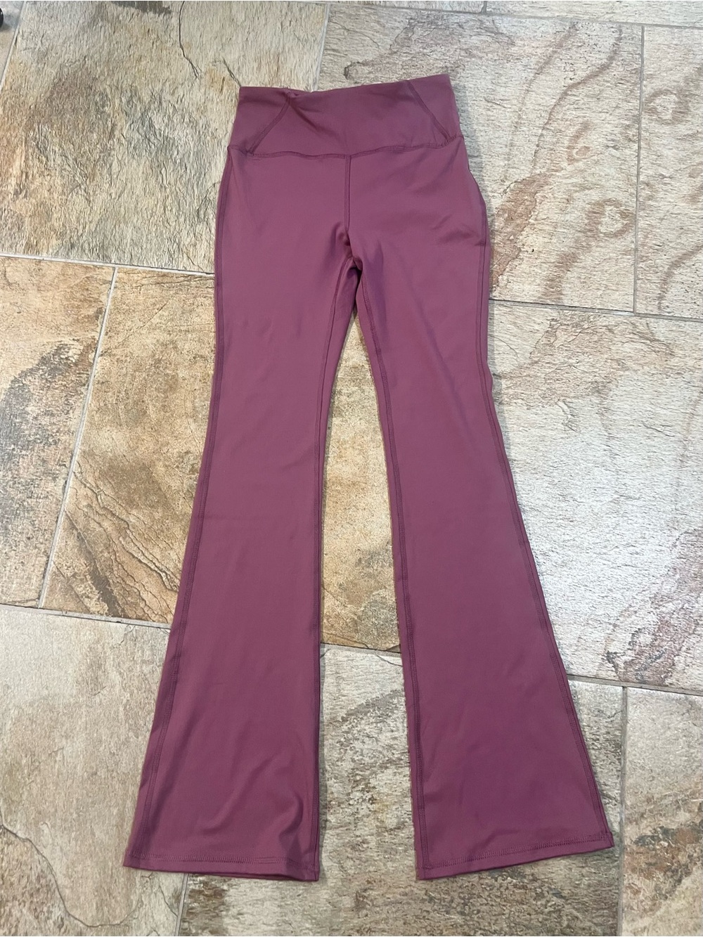 Laundry By Shelli Segal Berry Pink High-Waist Flare Leg Yoga Pants